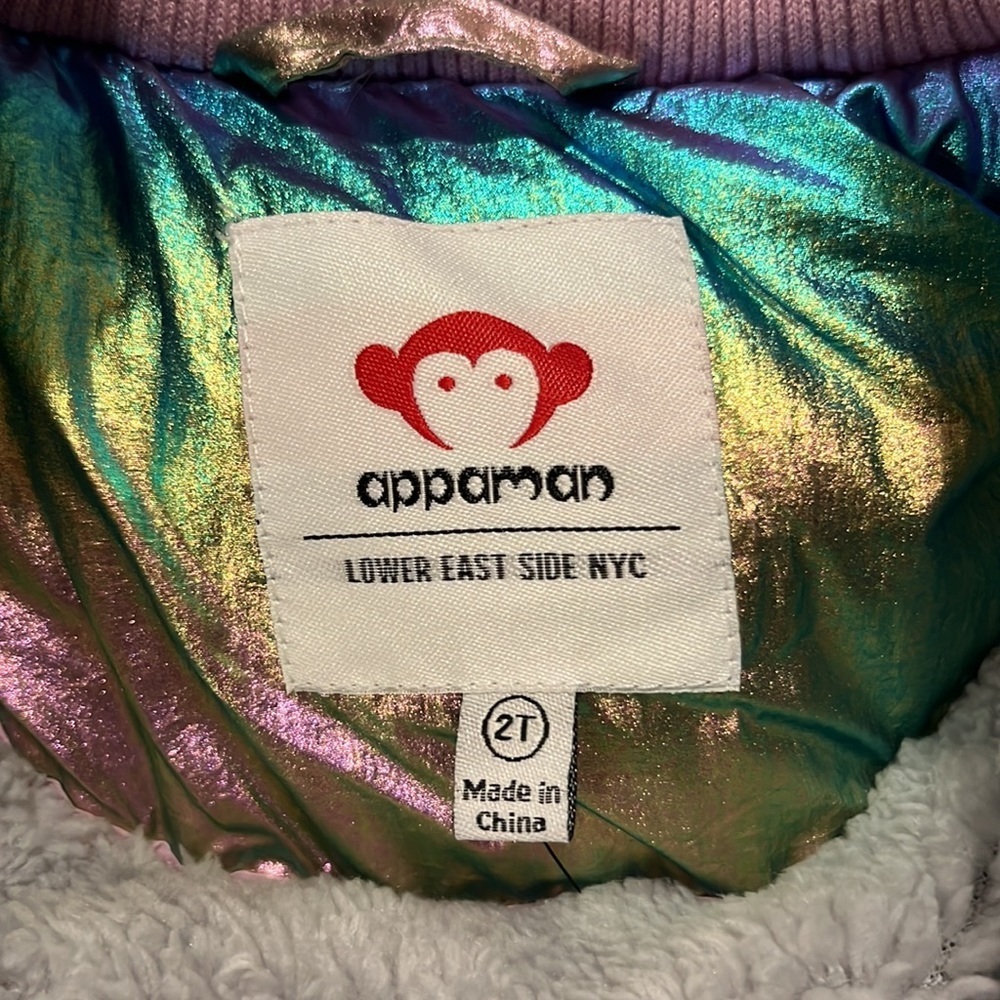 Appaman Rainbow Ombre Middie Puffer Girls Coat - Picture 8 of 11